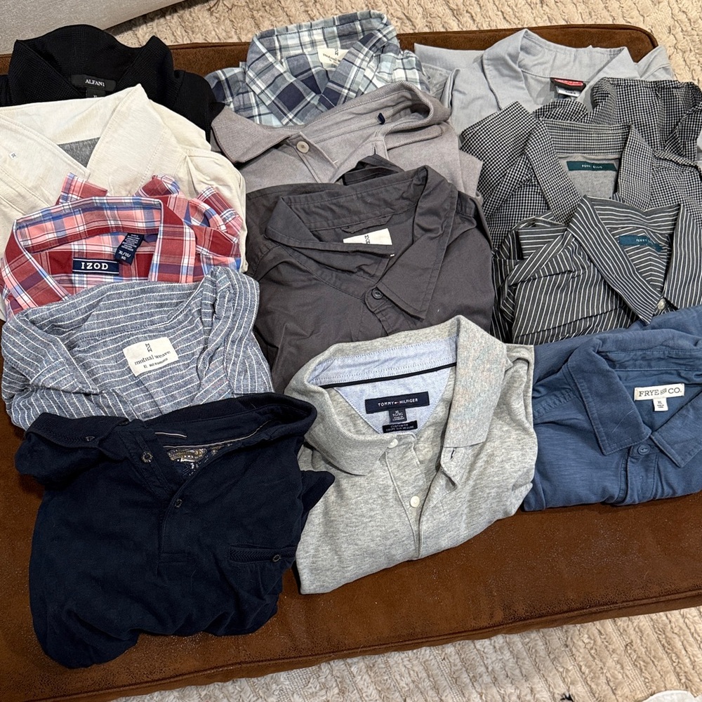13 Mens Collared Shirts XL&L BUNDLE